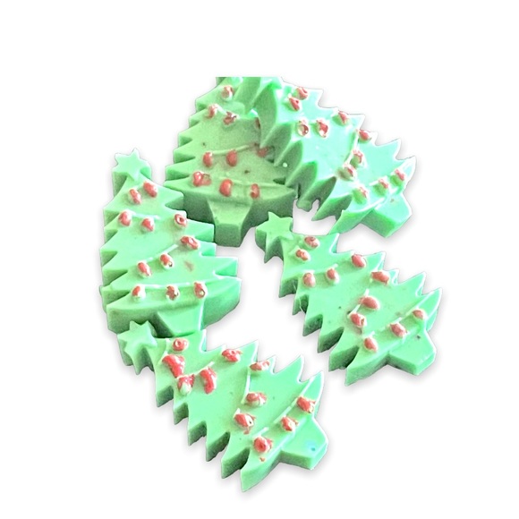 VintageBitchGifts Organic Cranberry Cookie Christmas Tree Mini Soaps 5 Pieces - Picture 2 of 9